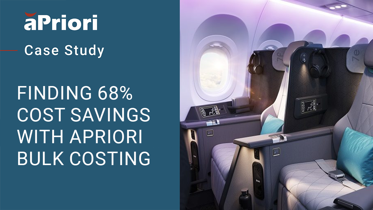Case Study: Finding 68% Cost Savings with aPriori Bulk Costing